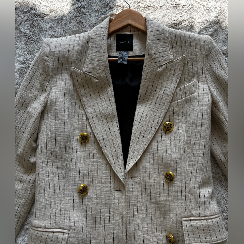 Pristine - Smythe Puff Sleeve Cream Blazer